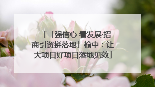 「强信心 看发展·招商引资拼落地」榆中：让大项目好项目落地见效