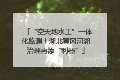 “空天地水工”一体化监测！湖北黄冈河湖治理再添“利器”