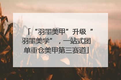 “羽墨美甲”升级“羽墨美学”，一站式团单重仓美甲第三赛道