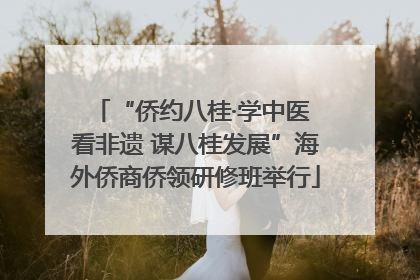 “侨约八桂·学中医 看非遗 谋八桂发展”海外侨商侨领研修班举行
