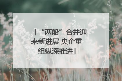 “两船”合并迎来新进展 央企重组纵深推进
