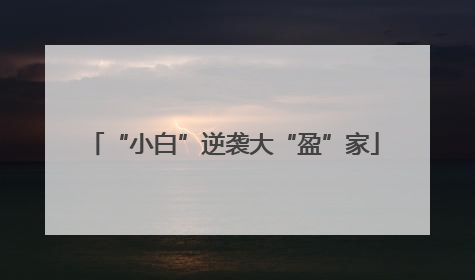 “小白”逆袭大“盈”家