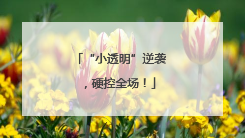 “小透明”逆袭，硬控全场！