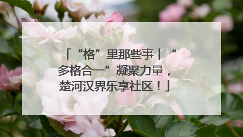 “格”里那些事丨“多格合一”凝聚力量，楚河汉界乐享社区！