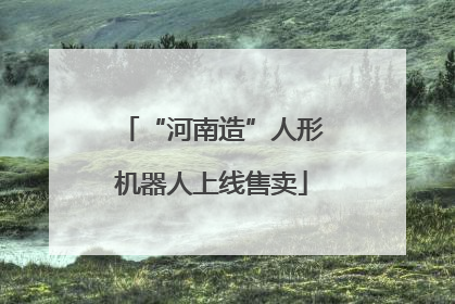 “河南造”人形机器人上线售卖