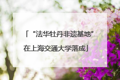 “法华牡丹非遗基地”在上海交通大学落成