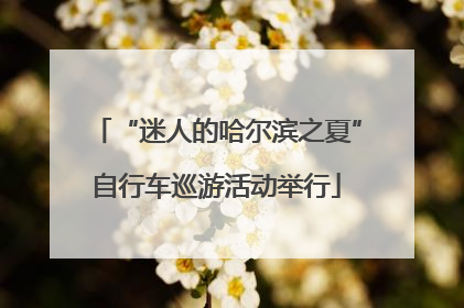 “迷人的哈尔滨之夏”自行车巡游活动举行