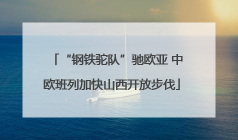 “钢铁驼队”驰欧亚 中欧班列加快山西开放步伐