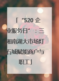 “520 企业服务日”：三湘南湖大市场灯石城赋能商户与职工