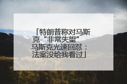 特朗普称对马斯克“非常失望” 马斯克光速回怼：法案没给我看过