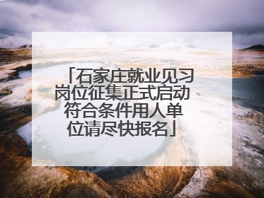 石家庄就业见习岗位征集正式启动 符合条件用人单位请尽快报名