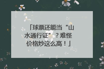 球票还能当“山水通行证”？难怪价格炒这么高！