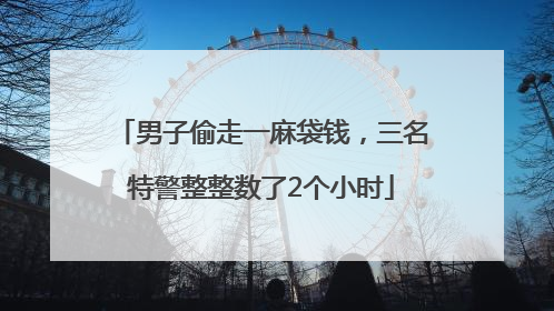 男子偷走一麻袋钱，三名特警整整数了2个小时