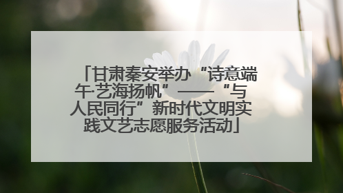 甘肃秦安举办“诗意端午·艺海扬帆”——“与人民同行”新时代文明实践文艺志愿服务活动