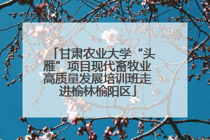 甘肃农业大学“头雁”项目现代畜牧业高质量发展培训班走进榆林榆阳区