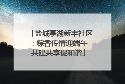 盐城亭湖新丰社区：粽香传情迎端午 共建共享促和谐