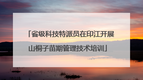省级科技特派员在印江开展山桐子苗期管理技术培训