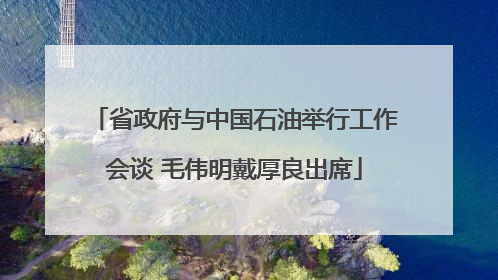 省政府与中国石油举行工作会谈 毛伟明戴厚良出席