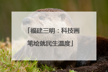 福建三明：科技画笔绘就民生温度