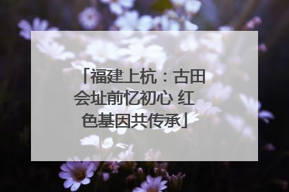 福建上杭：古田会址前忆初心 红色基因共传承