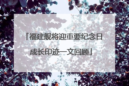 福建舰将迎重要纪念日 成长印迹一文回顾