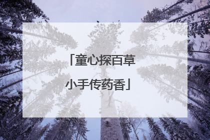 童心探百草 小手传药香