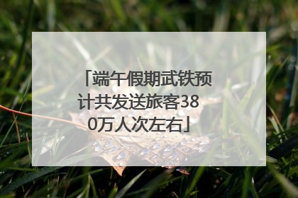 端午假期武铁预计共发送旅客380万人次左右