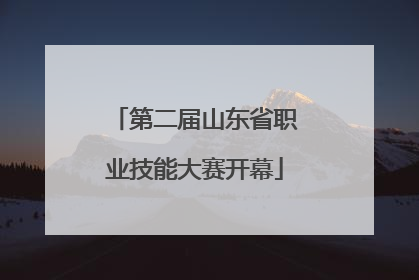 第二届山东省职业技能大赛开幕