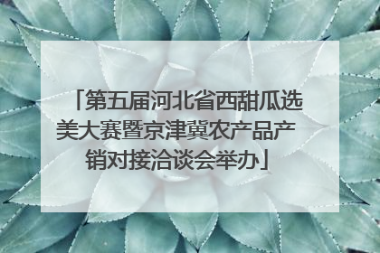 第五届河北省西甜瓜选美大赛暨京津冀农产品产销对接洽谈会举办