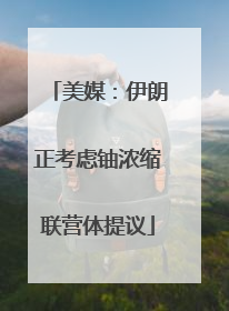 美媒：伊朗正考虑铀浓缩联营体提议