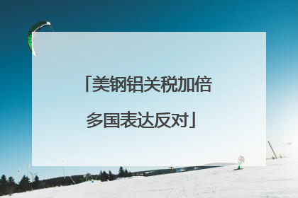 美钢铝关税加倍 多国表达反对