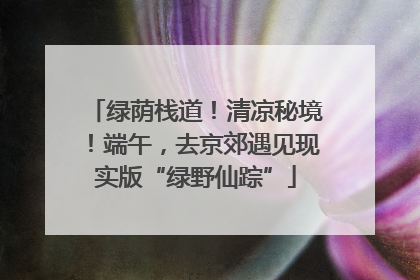 绿荫栈道！清凉秘境！端午，去京郊遇见现实版“绿野仙踪”
