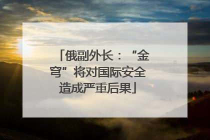 俄副外长：“金穹”将对国际安全造成严重后果