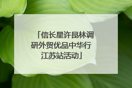 信长星许昆林调研外贸优品中华行江苏站活动