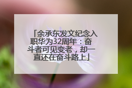 余承东发文纪念入职华为32周年：奋斗者可见变老，却一直还在奋斗路上