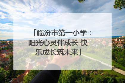 临汾市第一小学：阳光心灵伴成长 快乐成长筑未来
