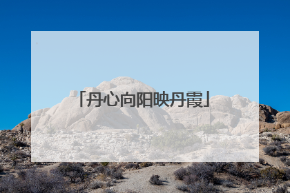 丹心向阳映丹霞