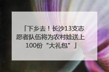 下乡去！长沙13支志愿者队伍将为农村娃送上100份“大礼包”