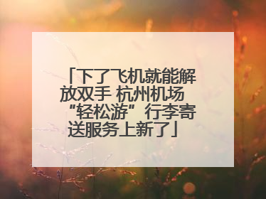 下了飞机就能解放双手 杭州机场“轻松游”行李寄送服务上新了