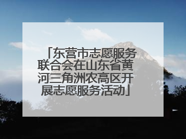 东营市志愿服务联合会在山东省黄河三角洲农高区开展志愿服务活动