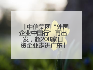 中信集团“外国企业中国行”再出发，超200家日资企业走进广东