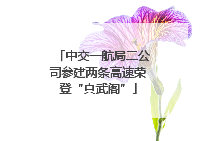 中交一航局二公司参建两条高速荣登“真武阁”