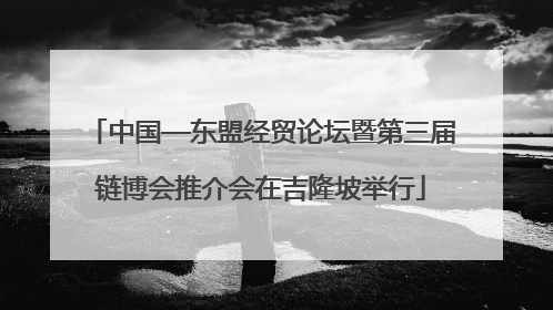 中国—东盟经贸论坛暨第三届链博会推介会在吉隆坡举行