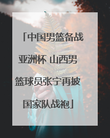 中国男篮备战亚洲杯 山西男篮球员张宁再披国家队战袍