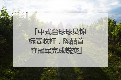 中式台球球员锦标赛收杆，陈喆首夺冠军完成蜕变