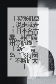 买张机票，说走就走！日本名古屋、韩国清州等航线“上新” 青岛“飞行圈”不断扩大
