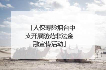 人保寿险烟台中支开展防范非法金融宣传活动