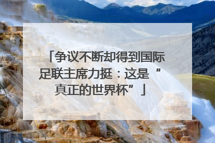 争议不断却得到国际足联主席力挺：这是“真正的世界杯”