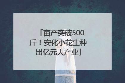 亩产突破500斤！安化小花生种出亿元大产业