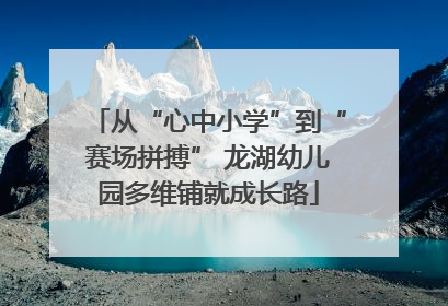 从“心中小学”到“赛场拼搏” 龙湖幼儿园多维铺就成长路